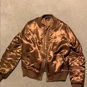 Gold Forever 21 Bomber